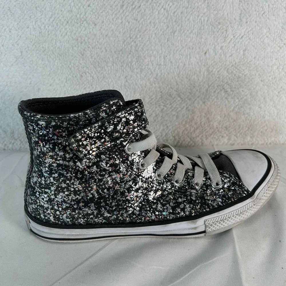 Converse Chuck Taylor All Star High Top Glitter Sneakers Shoes Youth 3